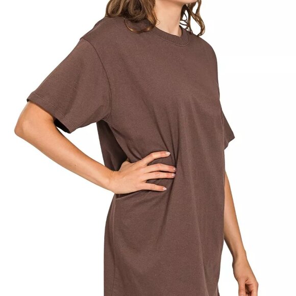 Zenana Short Sleeve Mini Tee Dress - Picture 2 of 3
